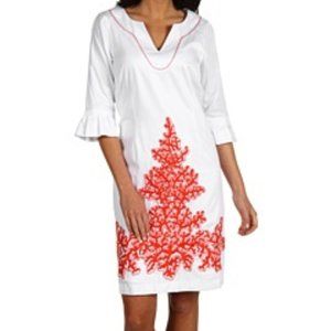 Lilly Pulitzer Shailene Dress Coral White 4
